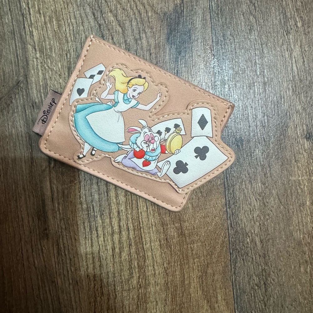 Disney Tan Alice and White Rabbit Card Holder
